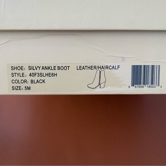 Women’s Silvy Ankle Boots Leather/Hair Calf - Michael Kors Black/White Size 5M - Picture 3 of 6